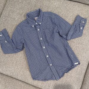 Boys Blue Checkered Collared dress shirt 100% Cotton